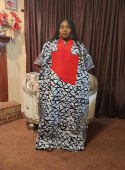 African adire boubou - Blessed_PTA_Collections