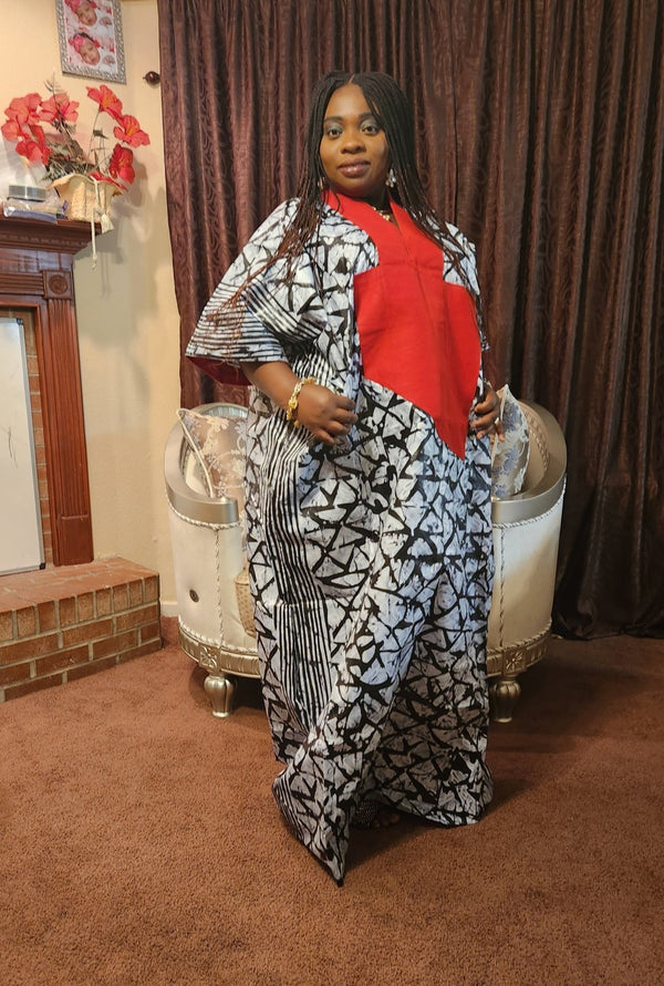 African adire boubou - Blessed_PTA_Collections