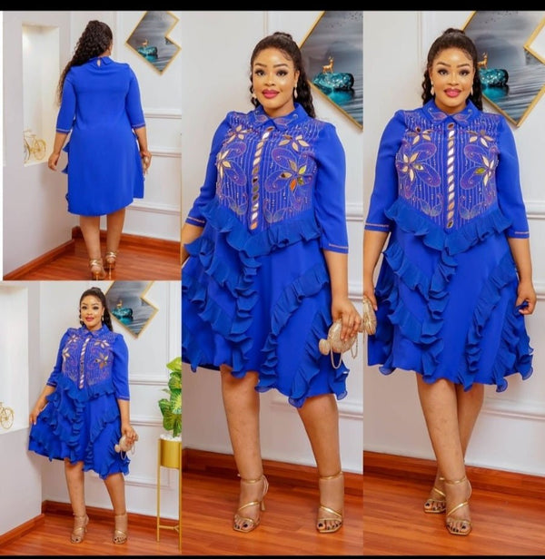 Elegant dress in blue - Blessed_PTA_Collections