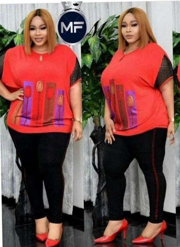Sexy oversized blouse with fitted pant - Blessed_PTA_Collections