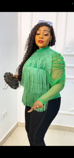 Long sleeve green top